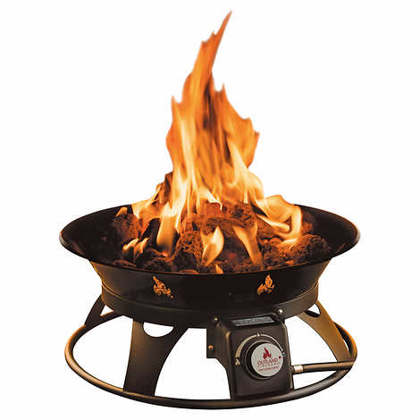 Outland Living Firebowl Outdoor Fire Pit. 21-inch. 58.000 BTU with Fire Pit Cover & Carry Kit. Smokeless Gas Firebowl 