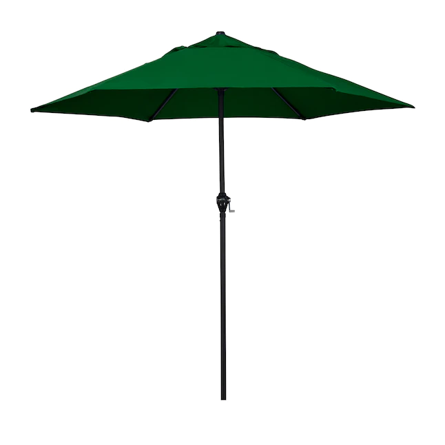 Astella  9-ft Solid Push-Button Tilt Market Patio Umbrella. Hunter Green