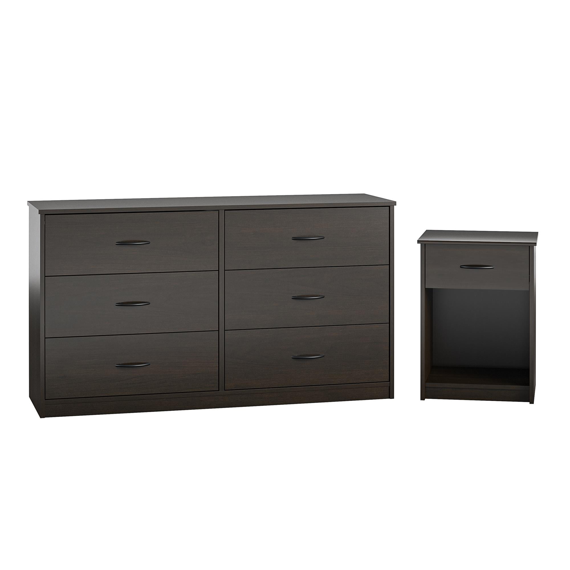 Mainstays Classic Nightstand with Drawer. Espresso