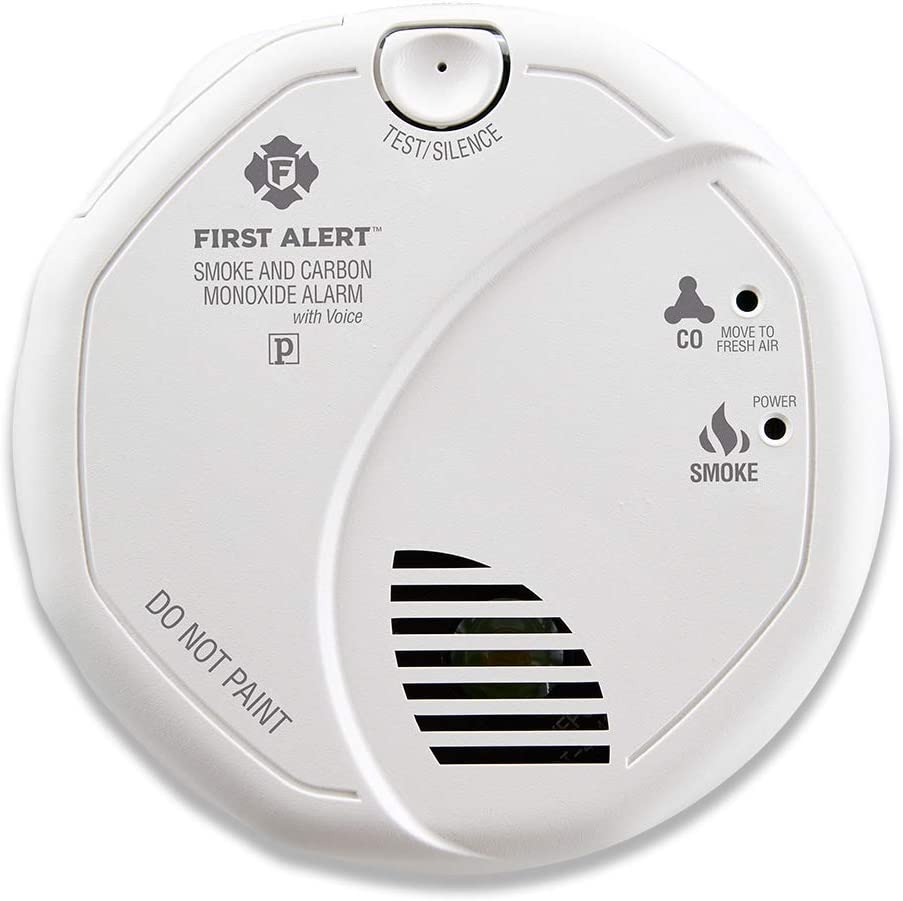 First Alert  Brk Hardwired Combination Smoke and Carbon Monoxide Detector with Voice Alert