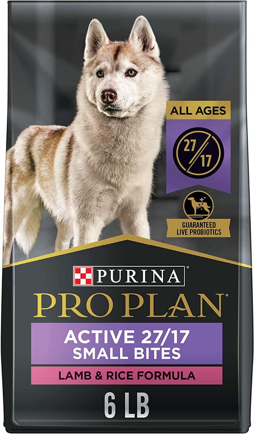 Purina Pro Plan High Protein Small Bites Dog Food. SPORT 27/17 Lamb & Rice Formula - 6 lb. Bag