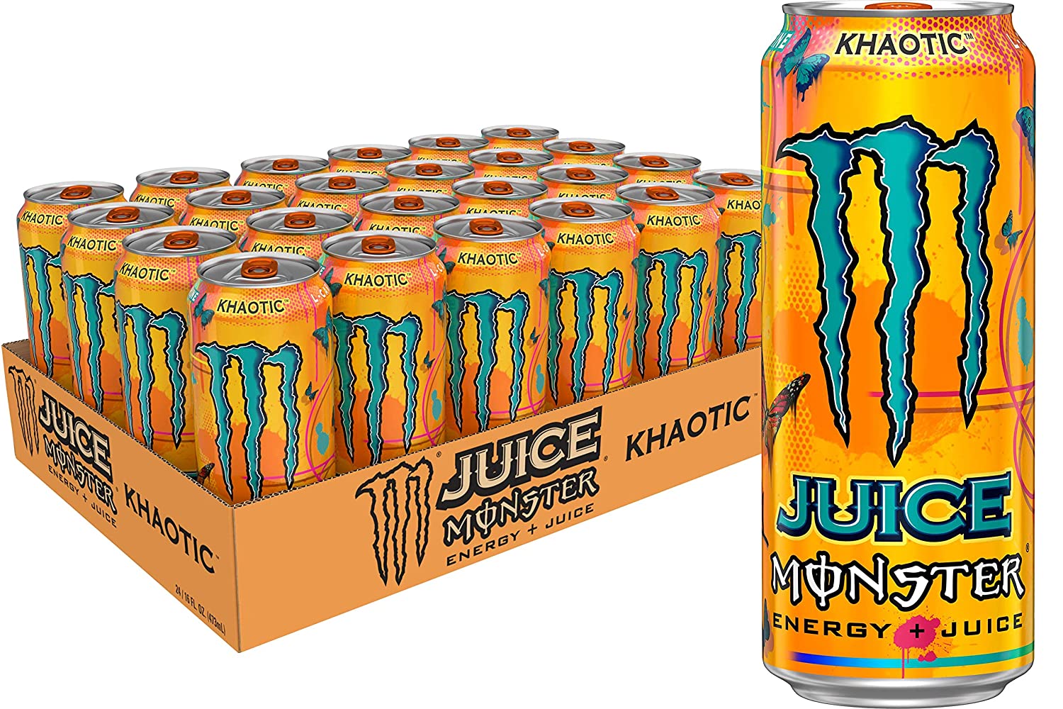 Monster Energy Juice Monster. Energy + Juice. Khaotic. 16 Ounce (Pack of 24)