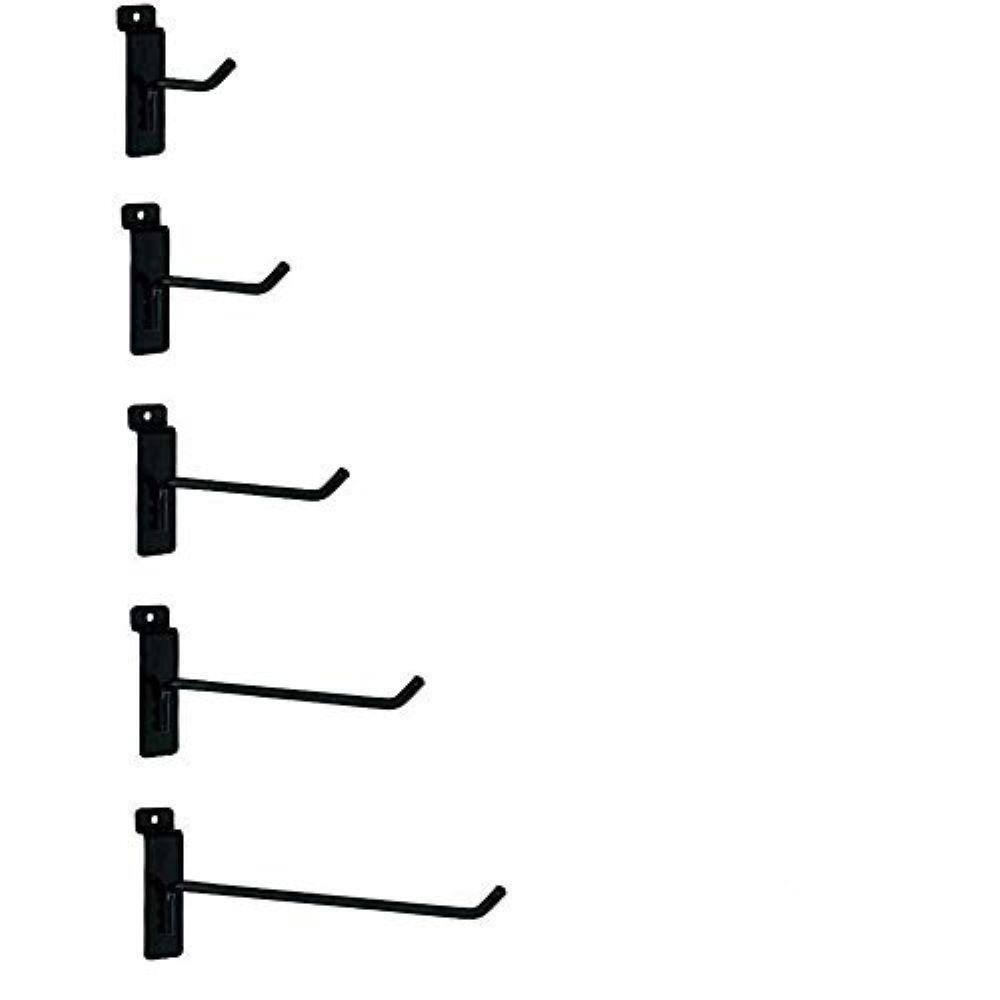 Only Hangers Slat Hooks Blk (2. 4. 6. 8. 10) 5 of Ea. Slatwall Hooks