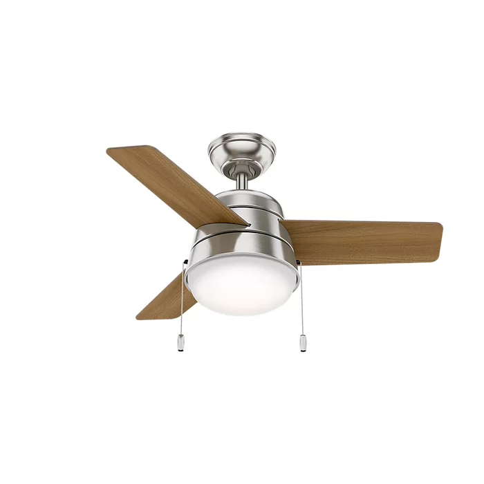 Hunter Fan Aker 36 inch Ceiling Fan with Light Kit. Brushed Nickel