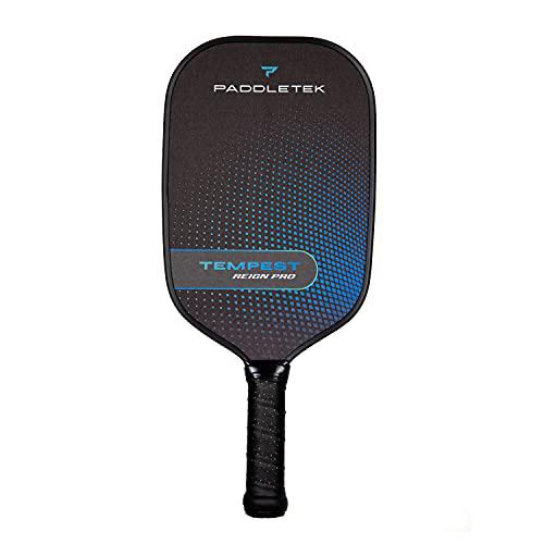 paddletek tempest reign pro pickleball paddle. powerful performance paddle. standard grip - blue