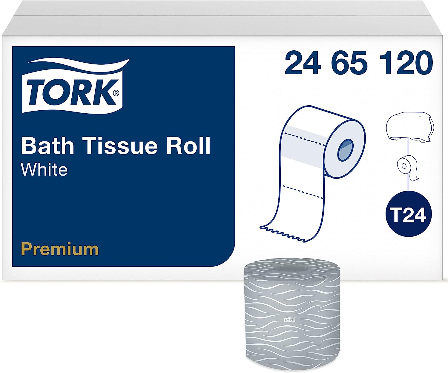 Tork Toilet Paper Roll White T24. Advanced. 2-Ply. 80 x 500 sheets. 24651200