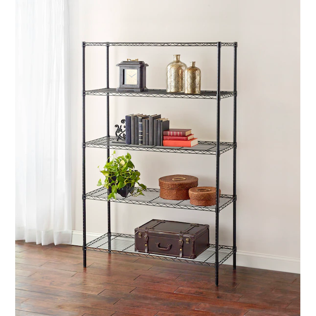 Style Selections LC5HB-R Steel 5-Tier Utility Shelving Unit (47.7-in W x 18-in D x 72-in H)