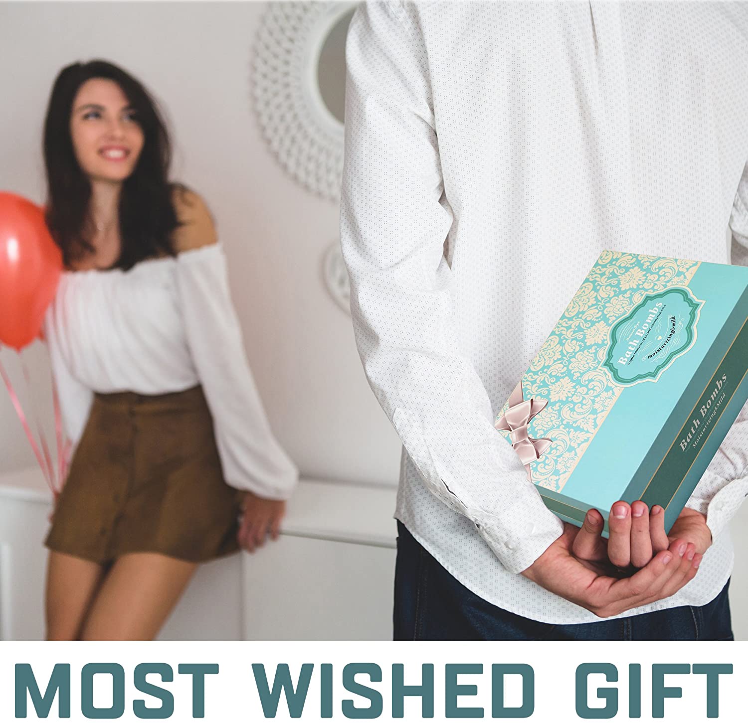 Bath Bombs Ultra Lux Gift Set - 6 XXL Fizzies with Natural Dead Sea Salt Cocoa