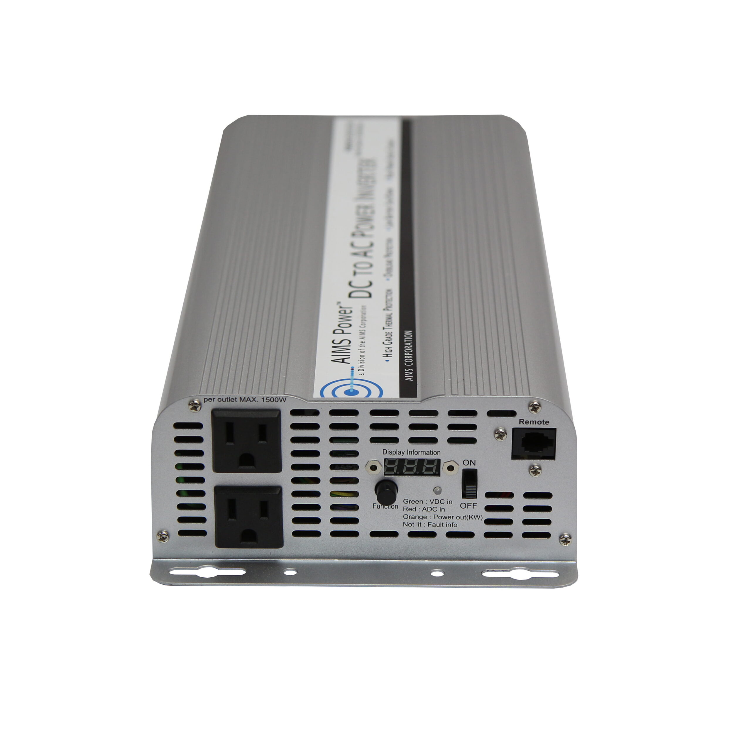 Aims Power Power Inverter. 2500W. 24VDC to 120VAC PWRINV250024W