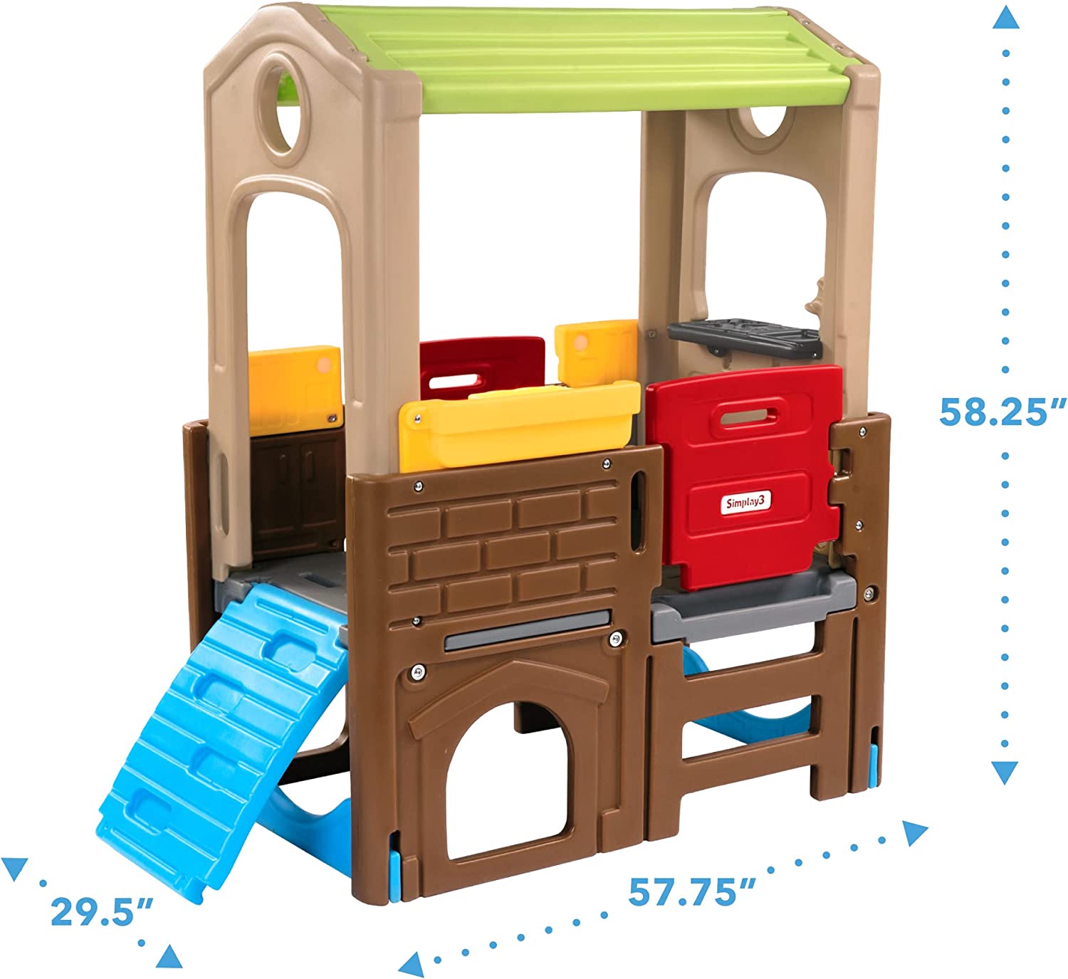 Simplay3 Young Explorers Discovery Playhouse - Indoor or Outdoor Clubhouse and Activity Playset for Toddlers and Kids. Made in USA