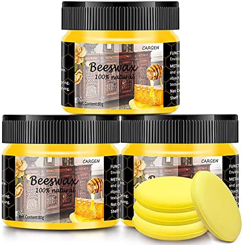CARGEN 3 PCS Wood Seasoning Beewax Natural Beewax Traditional Wood Wax