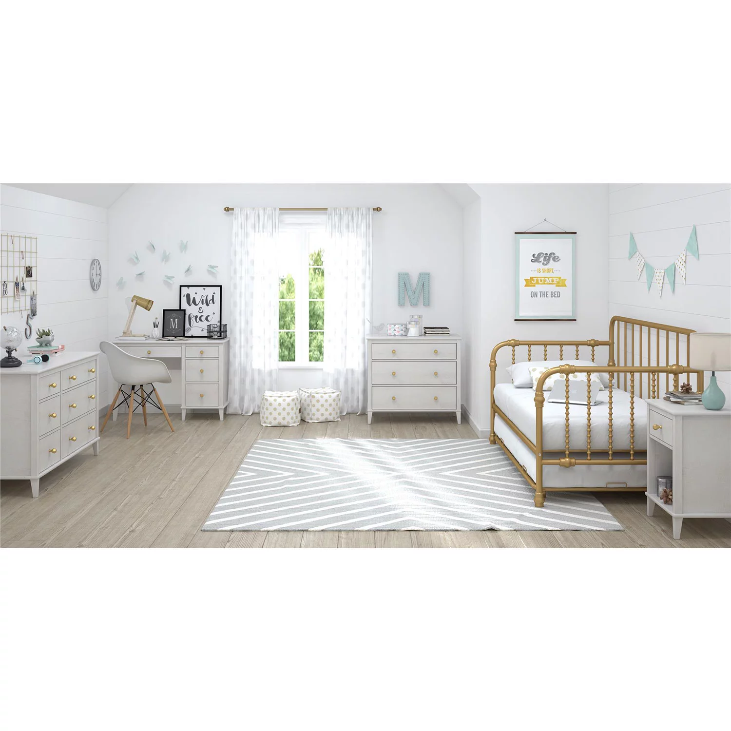 Little Seeds Monarch Hill Poppy Nightstands. Ivory Oak