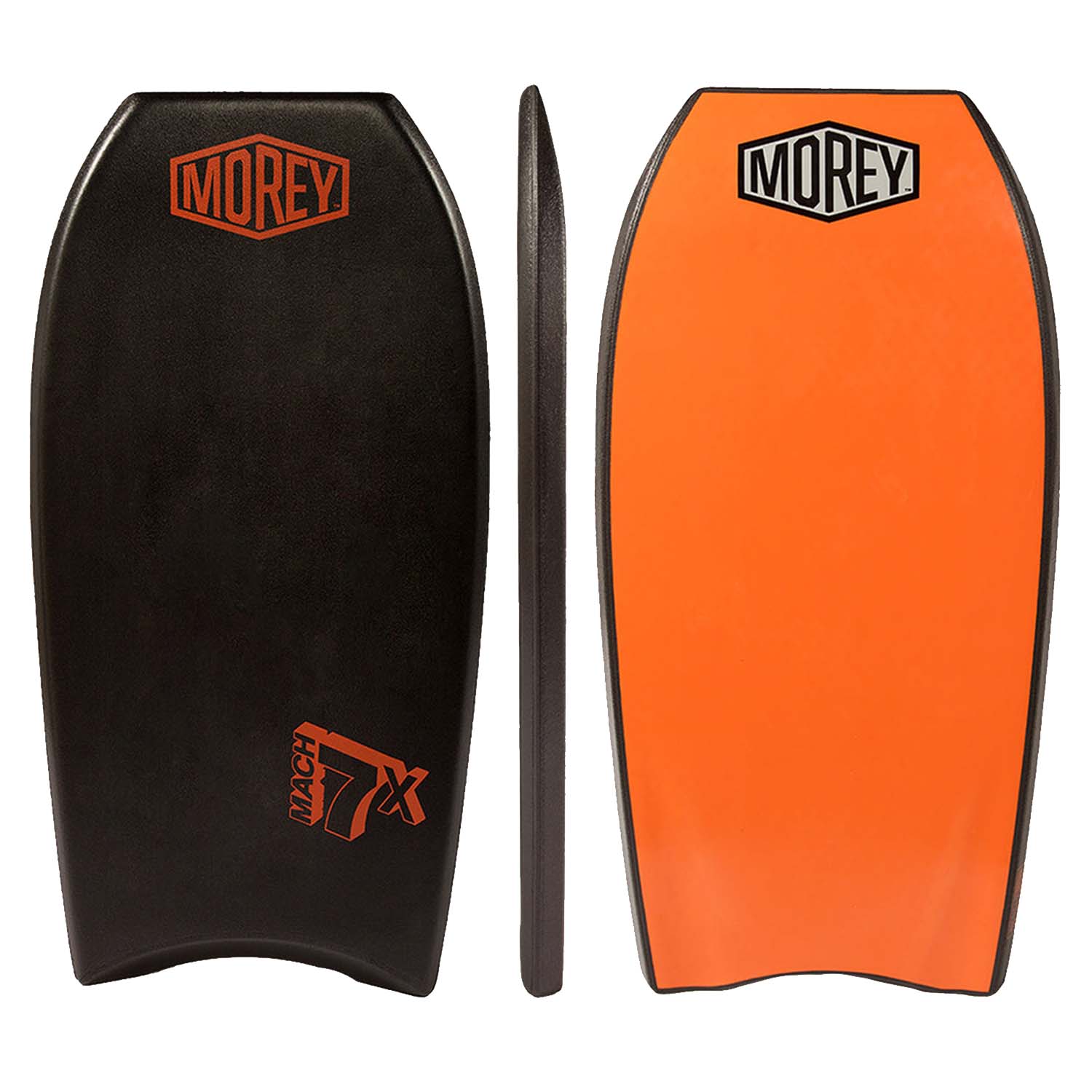 Morey Mach 7X 42.5 Bodyboard - TC8 Deck - Crescent Tail - X Flex Mesh - Polypro Core - HDPE Slick - Power Rod Stringer