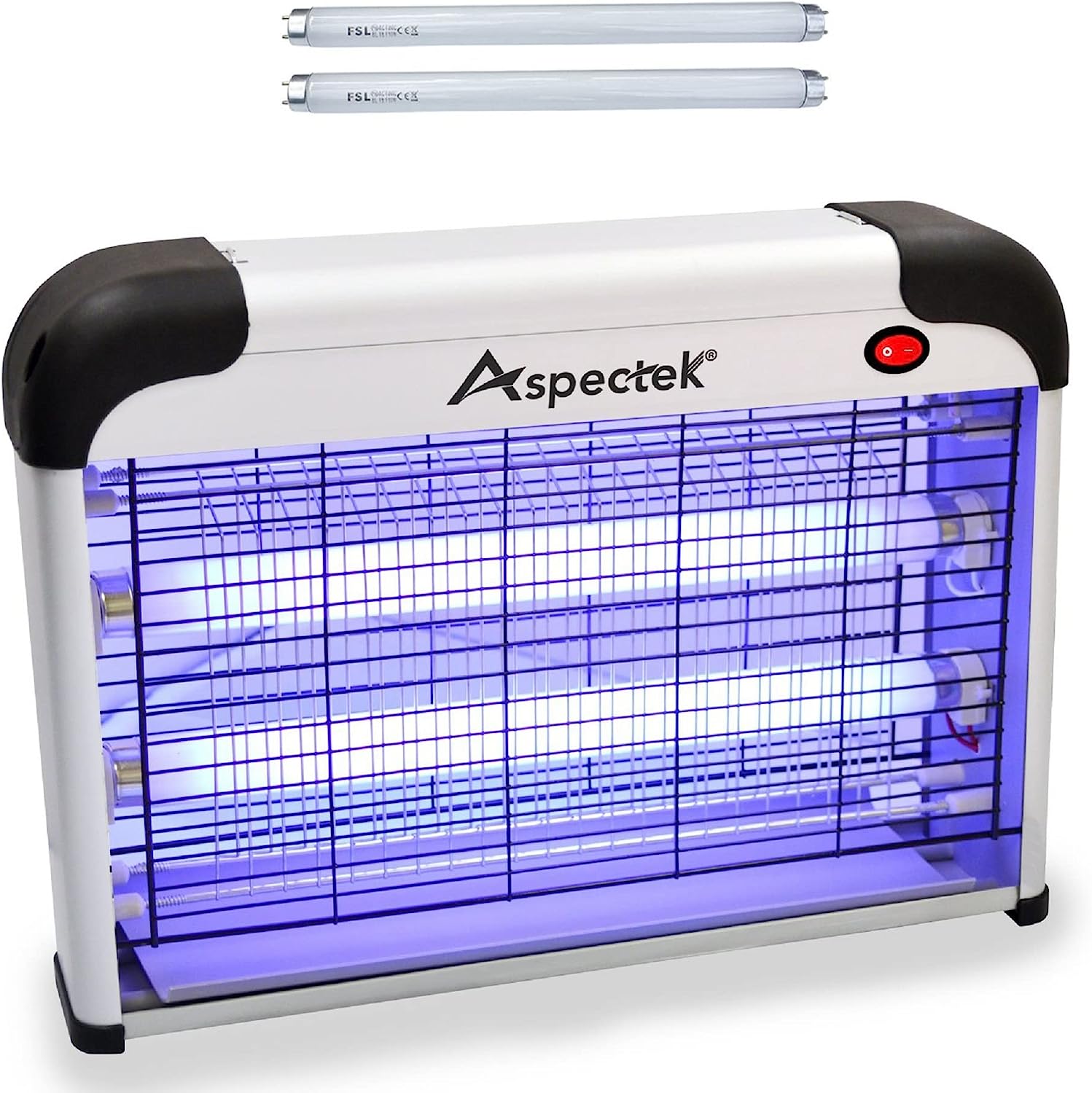ASPECTEK Powerful 20W Electronic Indoor Insect Killer. Bug Zapper. Fly Zapper. Mosquito Killer-Indoor Use Including Free 2 PACK Replacement Bulbs