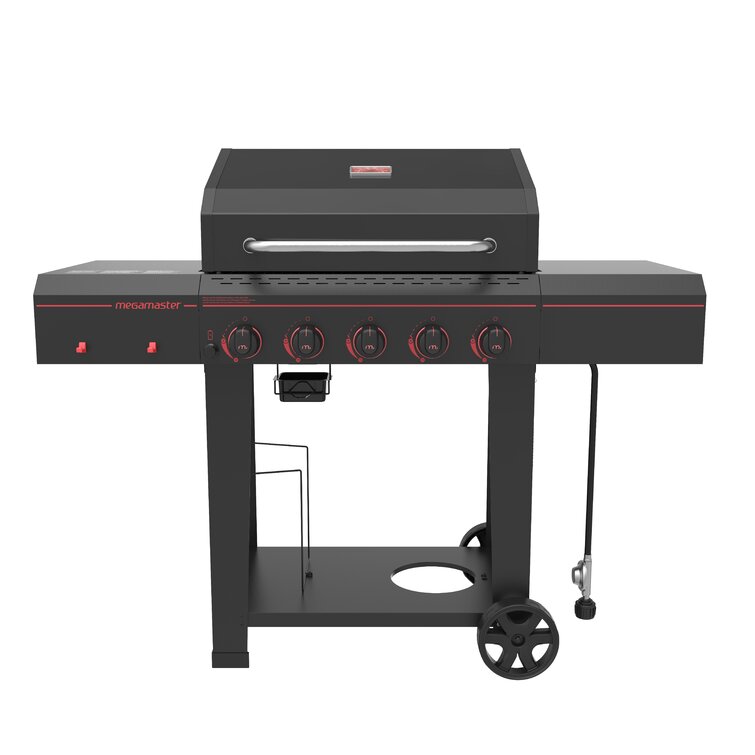 Megamaster 5 - Burner Free Standing Liquid Propane 50000 BTU Gas Grill