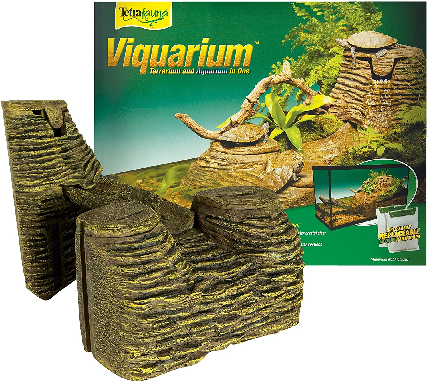 TetraFauna Viqaquarium. All-In-One Terrarium And aquarium. Ideal For Aquatic Reptiles And Amphibians. 20-55 gal