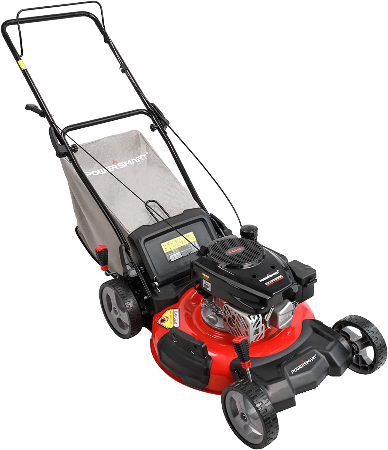 PowerSmart Gas Push Lawn Mower 21 Inch. 170cc 3-in-1 Walk-Behind Lawnmower (DB2321PR)