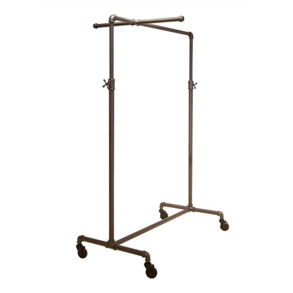 Econoco PSBBCB1ADJ Gray Metal Clothes Rack 41 in. W x 72 in. H