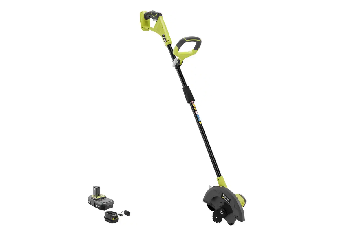 RYOBI P2310 ONE+ 18V 9 in. Cordless Battery Edger with 2.0 Ah Battery and Charger