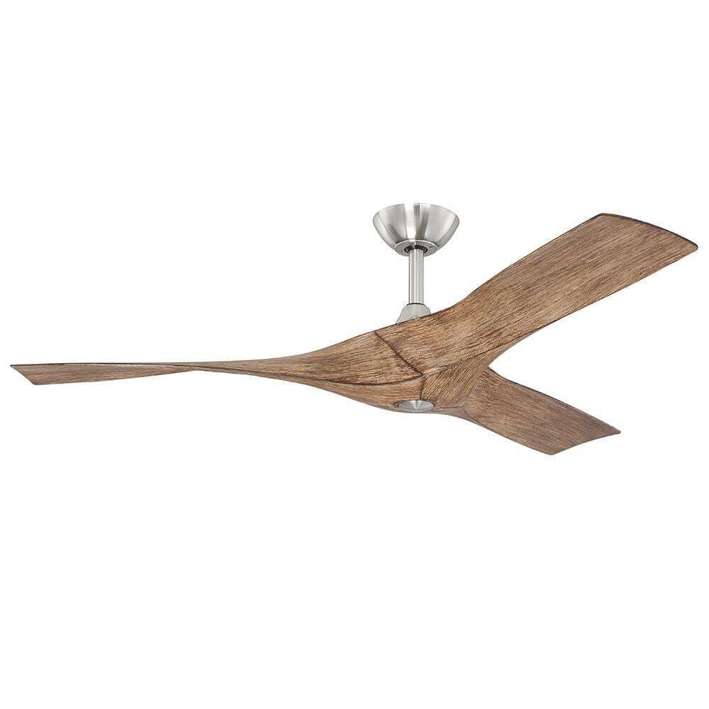 Home Decorators Collection 34776-HBU Wesley 52 in. Indoor/Outdoor Brushed Nickel DC Motor Ceiling Fan with Remote Control