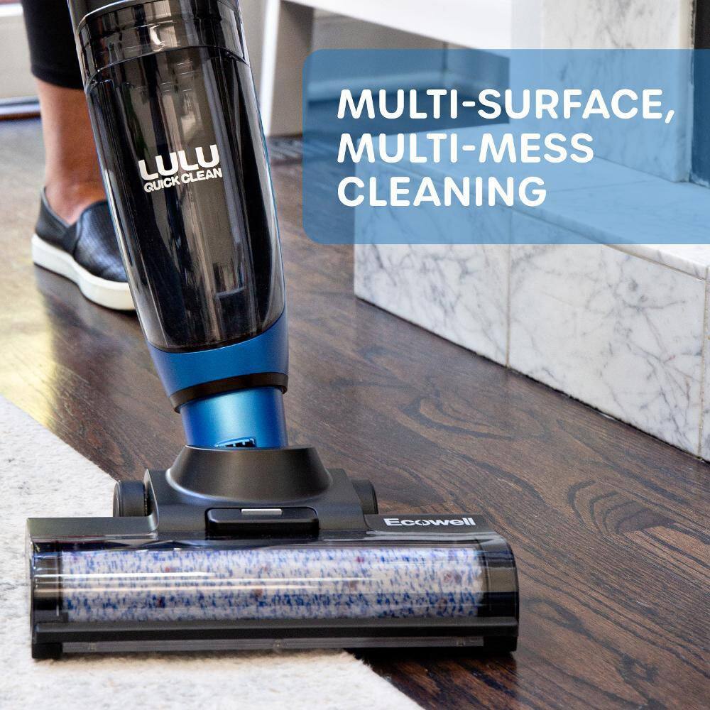 ECOWELL P04 Lulu QuickClean Cordless Bagless Wet/Dry Self Cleaning Vacuum Cleaner and Mop for Hard Floors and Rugs