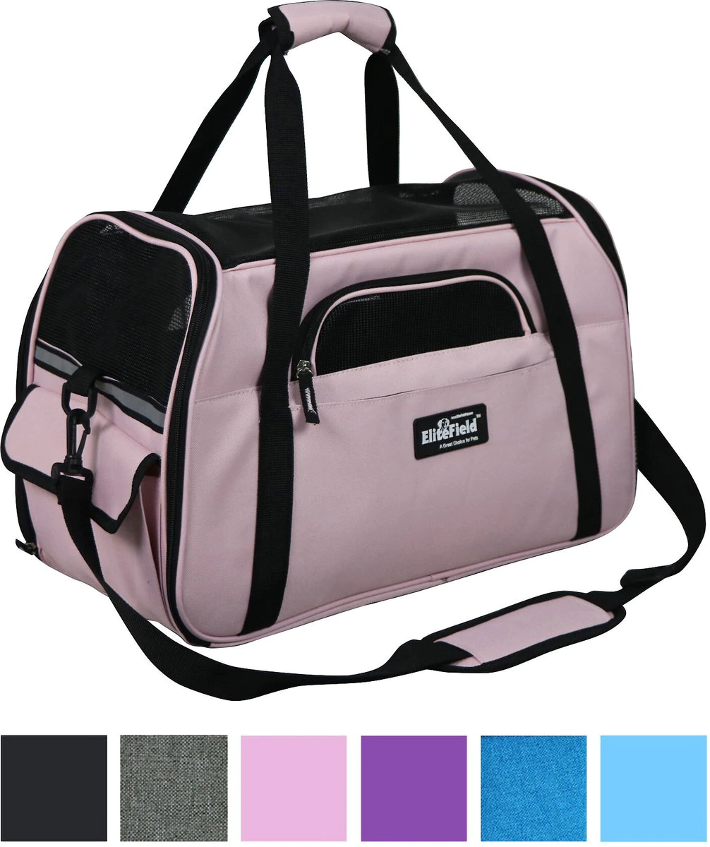 EliteField Soft-Sided Airline-Approved Pet Carrier Bag. Pink