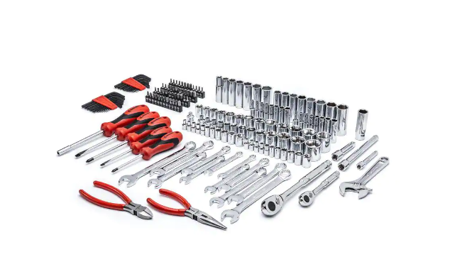 1/4 in. and 3/8 in. Drive 6 Point SAE/Metric Professional Tool Set (180-Pieces)