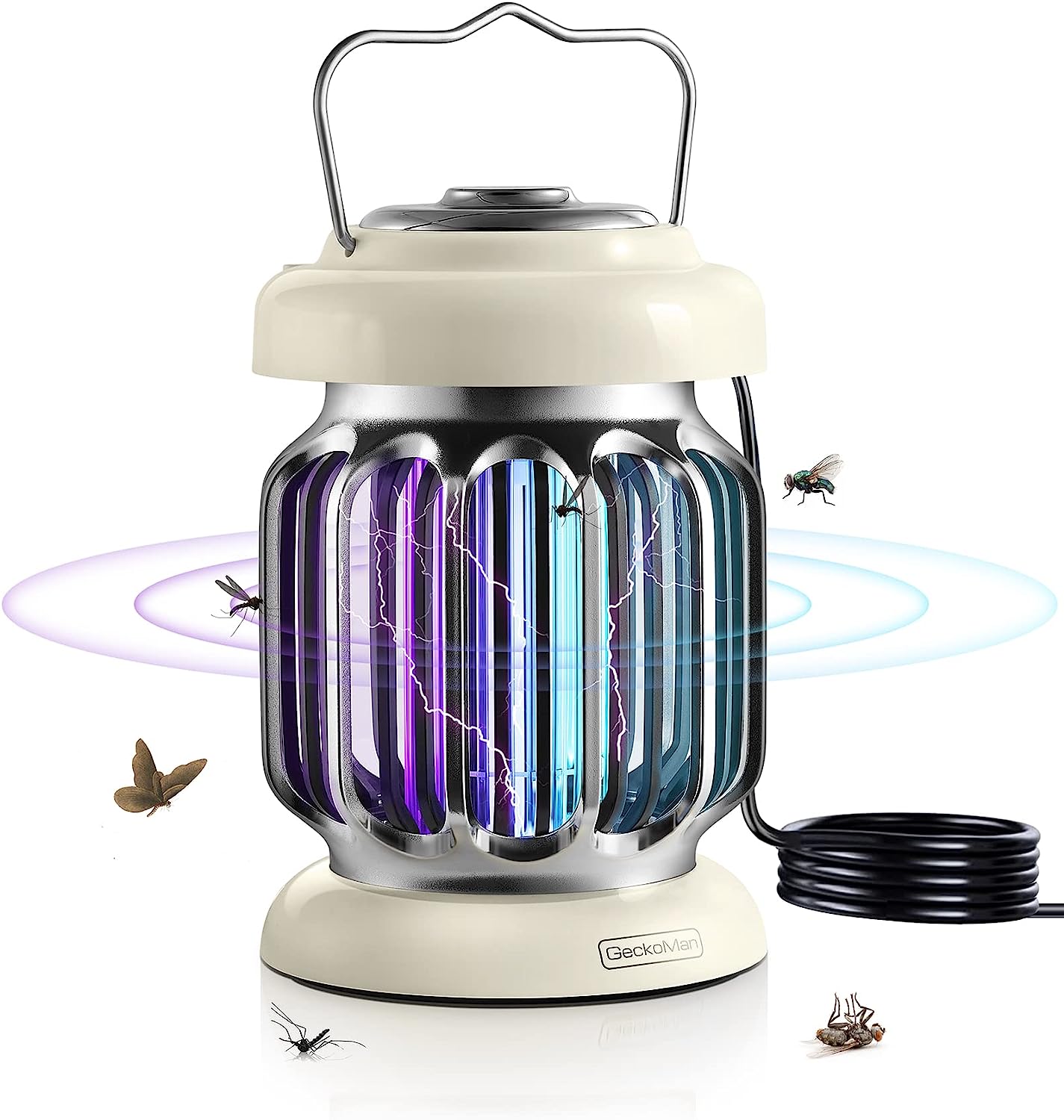 GeckoMan Hybrid Spectrum. Waterproof Switch Bug Zapper Outdoor Bug Zapper Indoor Bug Zapper Mosquito Repellent Outdoor Patio Mosquito Zapper Electric Fly Zapper Fruit Fly Trap for Indoors Mosquito Killer