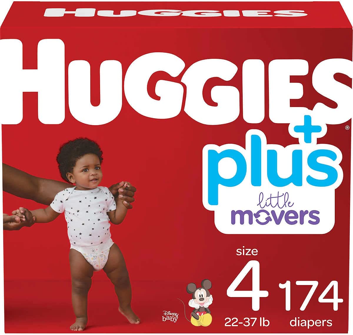 Huggies Little Movers Plus Diapers. Size 4 (174-Count)