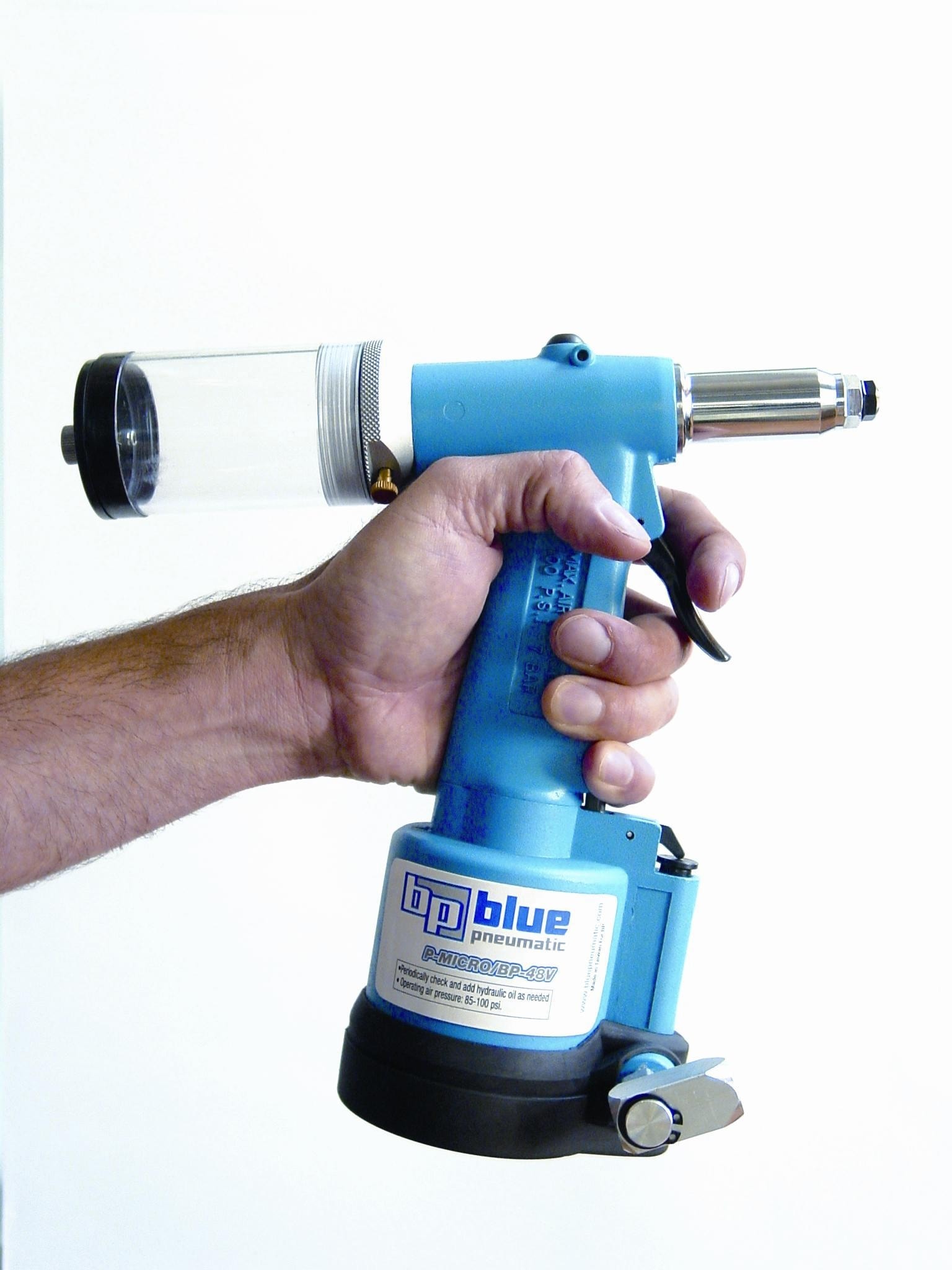 Blue Pneumatic Swivel Rivet Tool