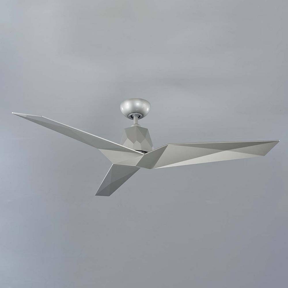 Modern Forms  Vortex 60 in. Indoor/Outdoor Automotive Silver 3-Blade Smart Ceiling Fan with Wall Control