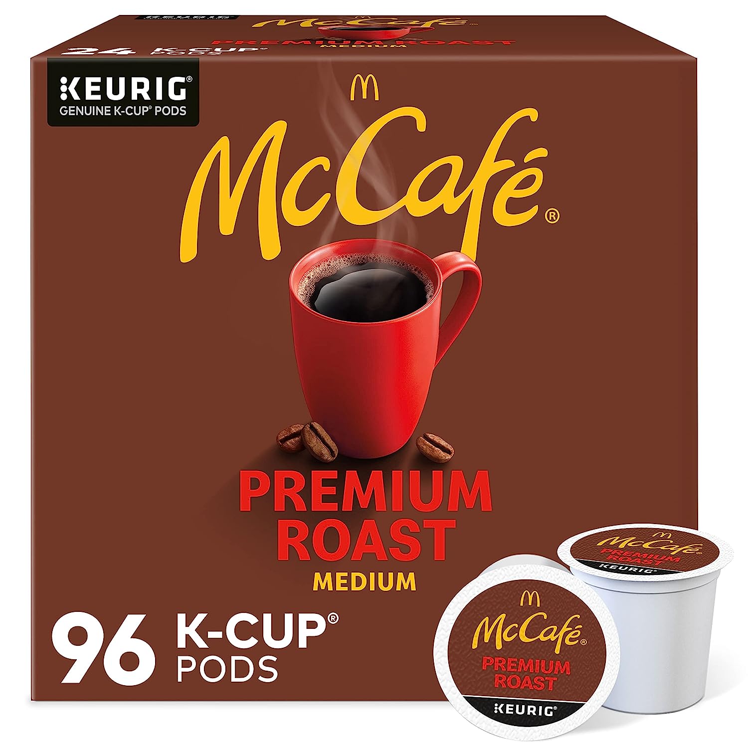 McCafé Premium Roast. Keurig Single Serve K-Cup Pods. Medium Roast Coffee Pods. 96 Count