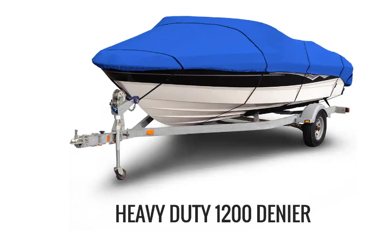 Budge Sportsman 1200 Denier 12 ft. to 14 ft Blue V-Hull Fishing Boat Cover Size BT-1