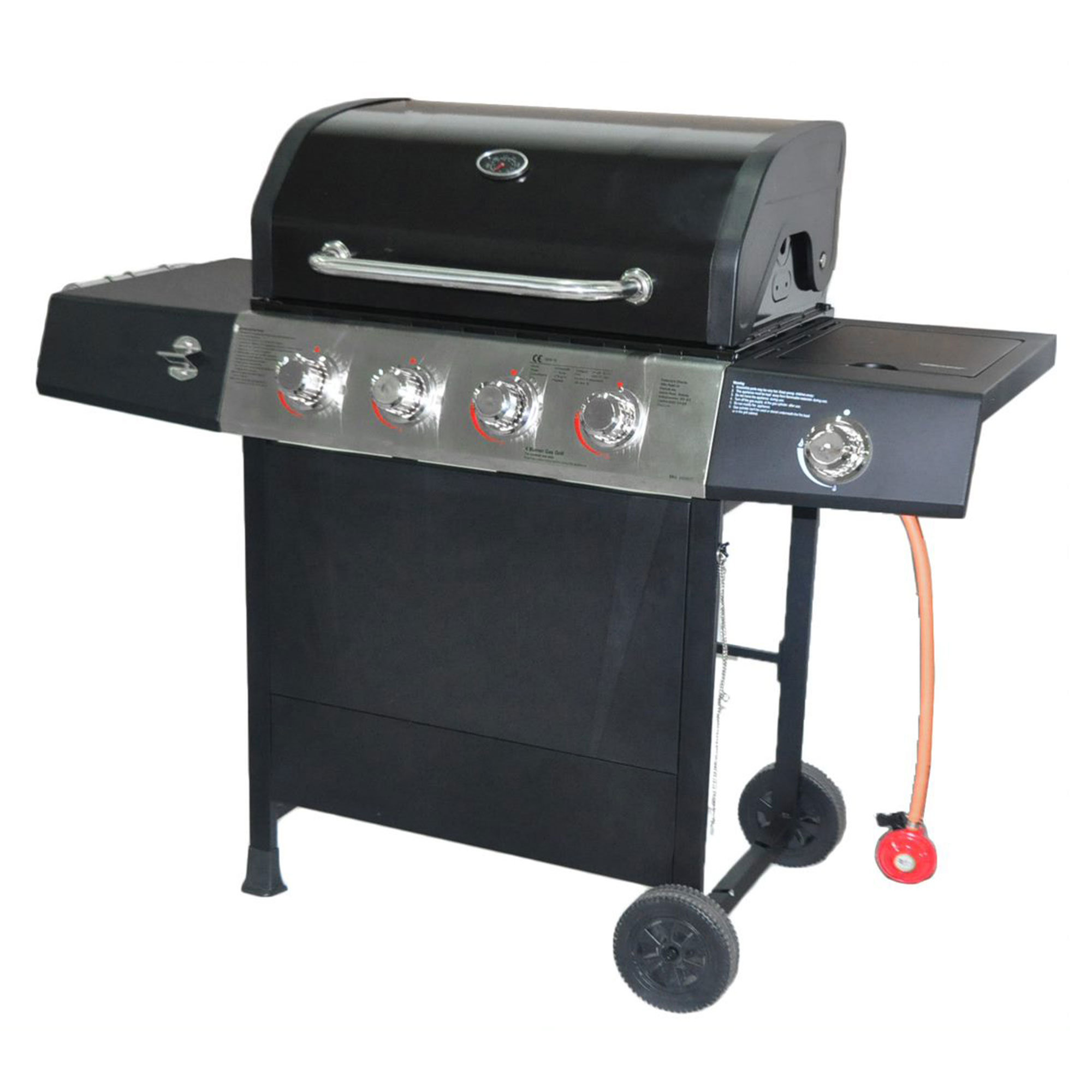 Grill Boss 4 - Burner Countertop Liquid Propane 48000 BTU Gas Grill with Side Burner