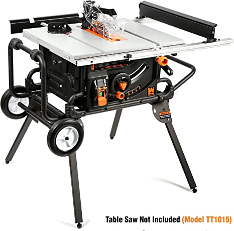 WEN Rolling Mobile Table Saw Stand for 10-Inch Industrial Benchtop Jobsite Table Saws