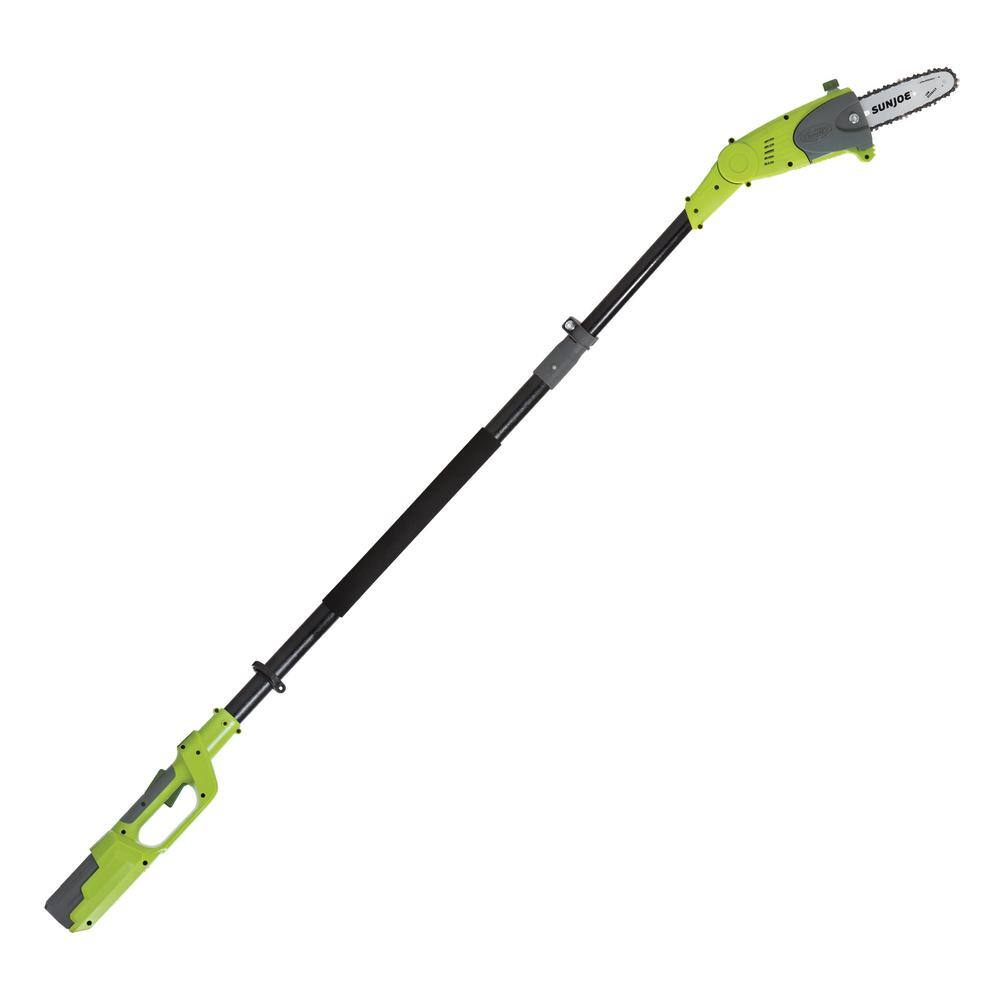 Sun Joe ION8PS2 8 in. 40-Volt Electric Cordless Telescoping Pole Saw Kit with 4.0 Ah Battery + Charger