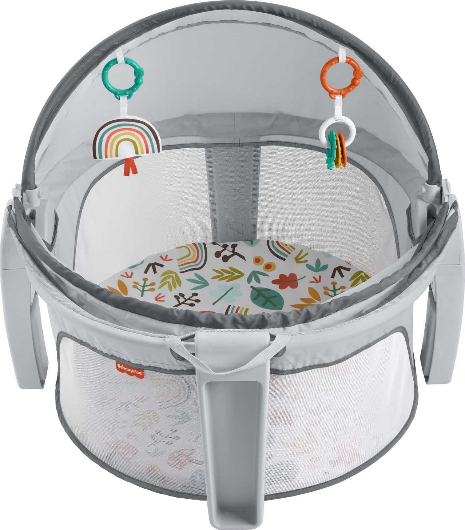 Fisher-Price On-the-Go Baby Dome Portable Bassinet and Play Space with Toys. Whimsical Forest