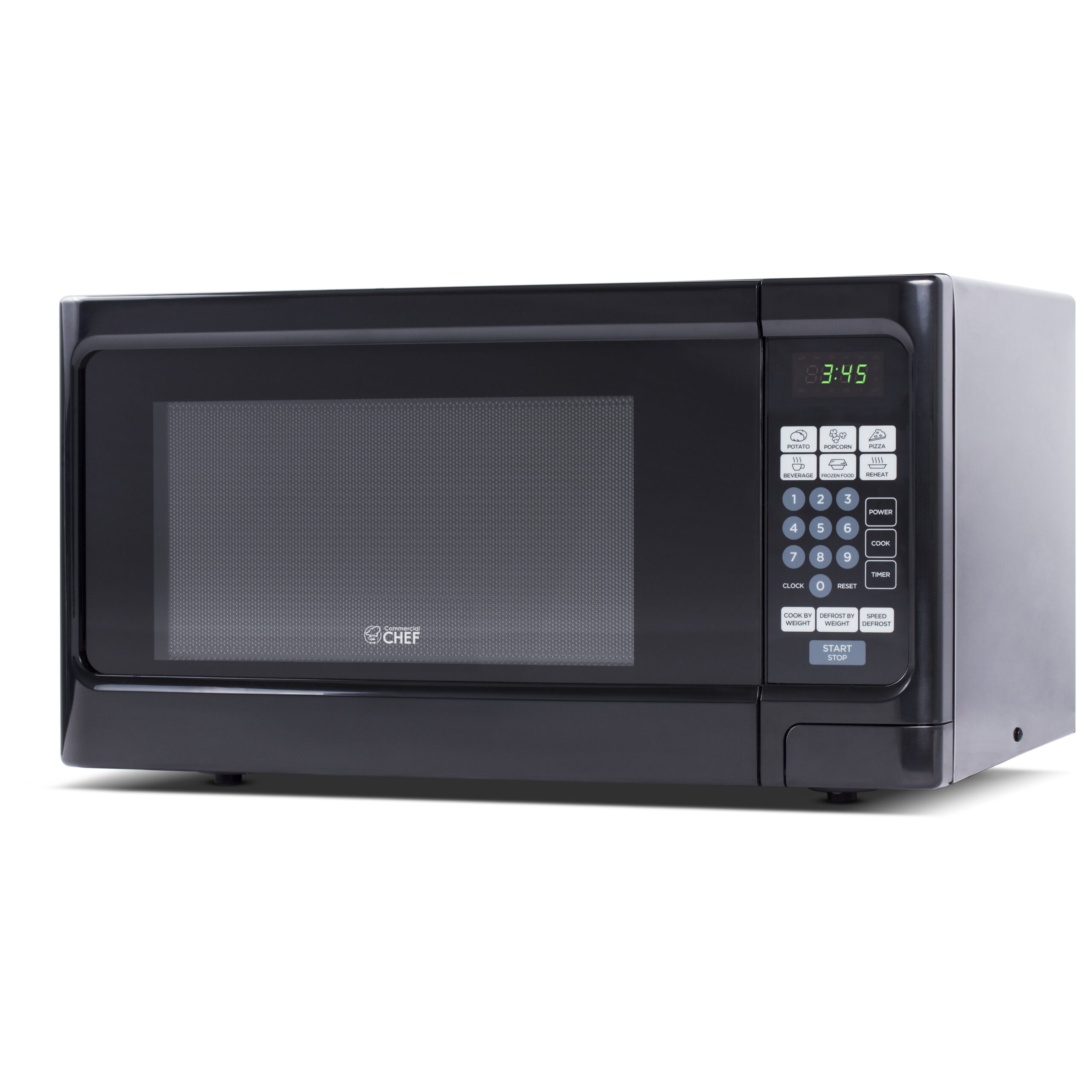 Commercial Chef 1.1 cu. Ft. Countertop Microwave Oven. Black