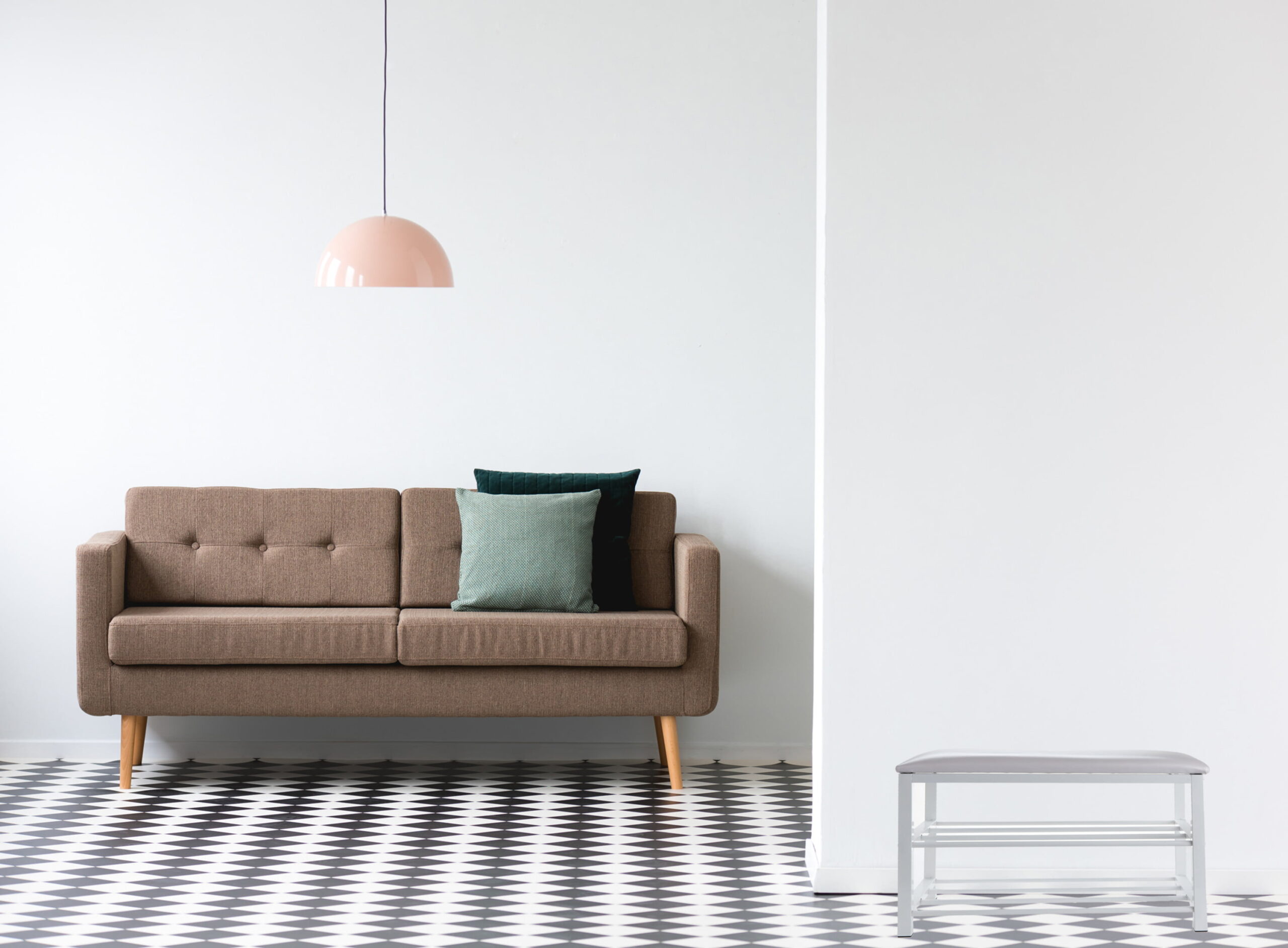 Mind Reader 3 Tier Shoe Bench. Shoe Organizer. Storage Shelf with Cushion for Sitting. White