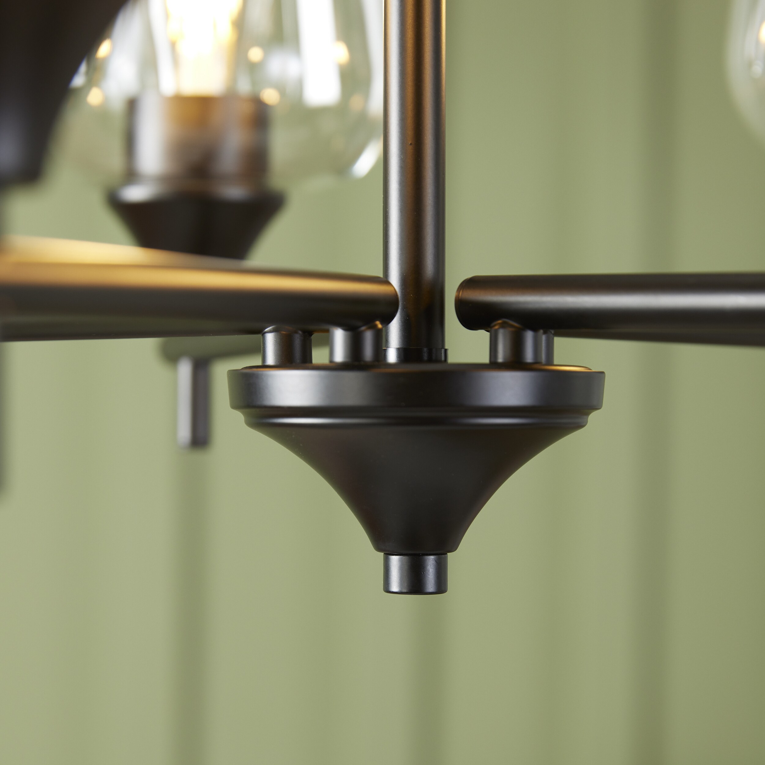 allen + roth Meredith 5-Light Matte Black Modern/Contemporary Chandelier