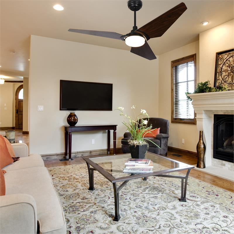 Trailblazor 52” Smart Ceiling Fan with Remote. Light Kit IncludedWorks with Google Assistant and Amazon Alexa.Siri Shortcut.