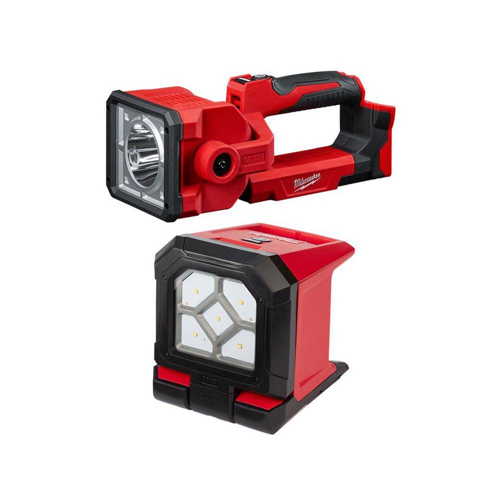 Milwaukee 2354-20-2365-20 M18 18-Volt Lithium Ion Cordless Search Light with Rover Mounting Flood Light (2-Tool)