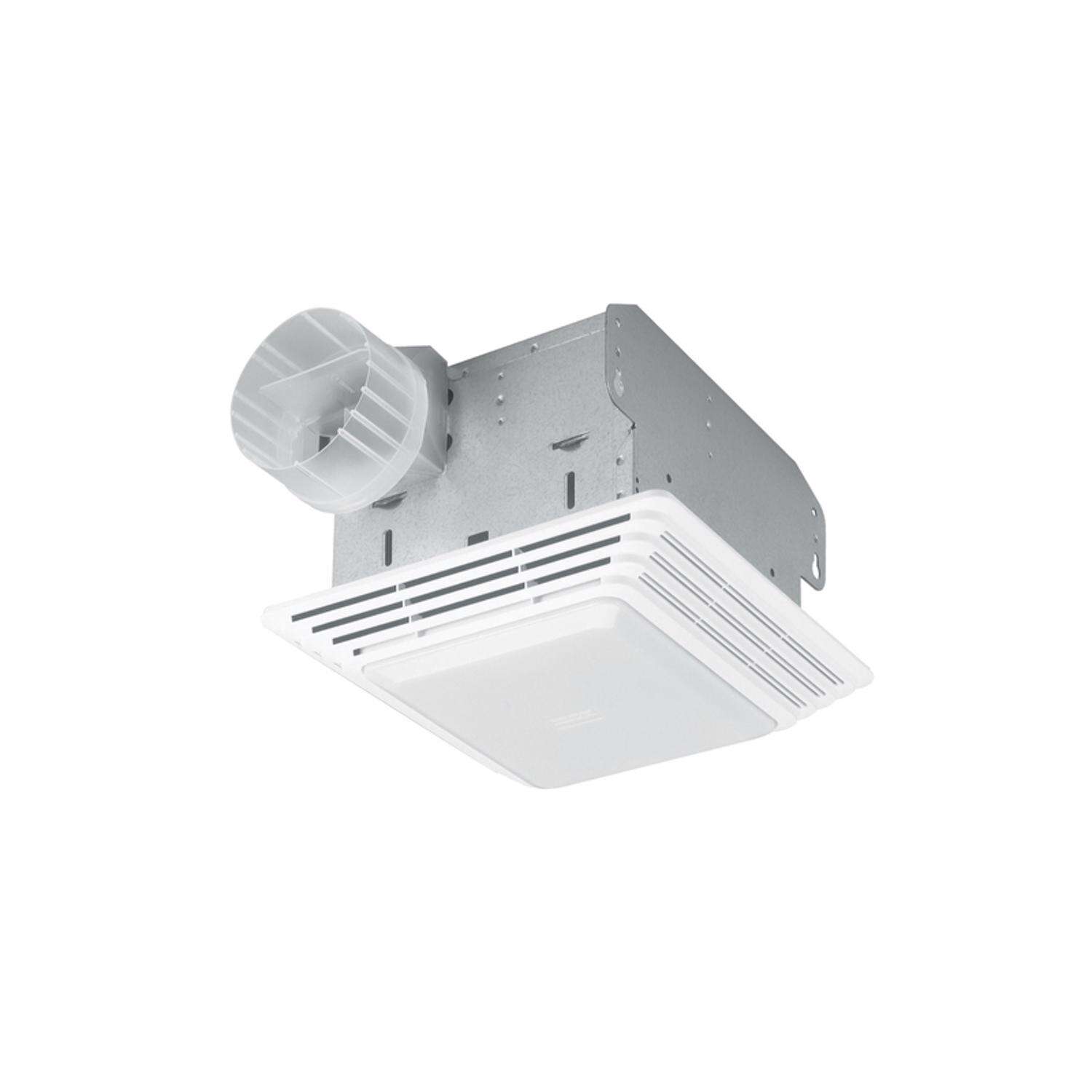 Broan 50 CFM 2.5 Sones Bathroom Ventilation Fan with Lighting
