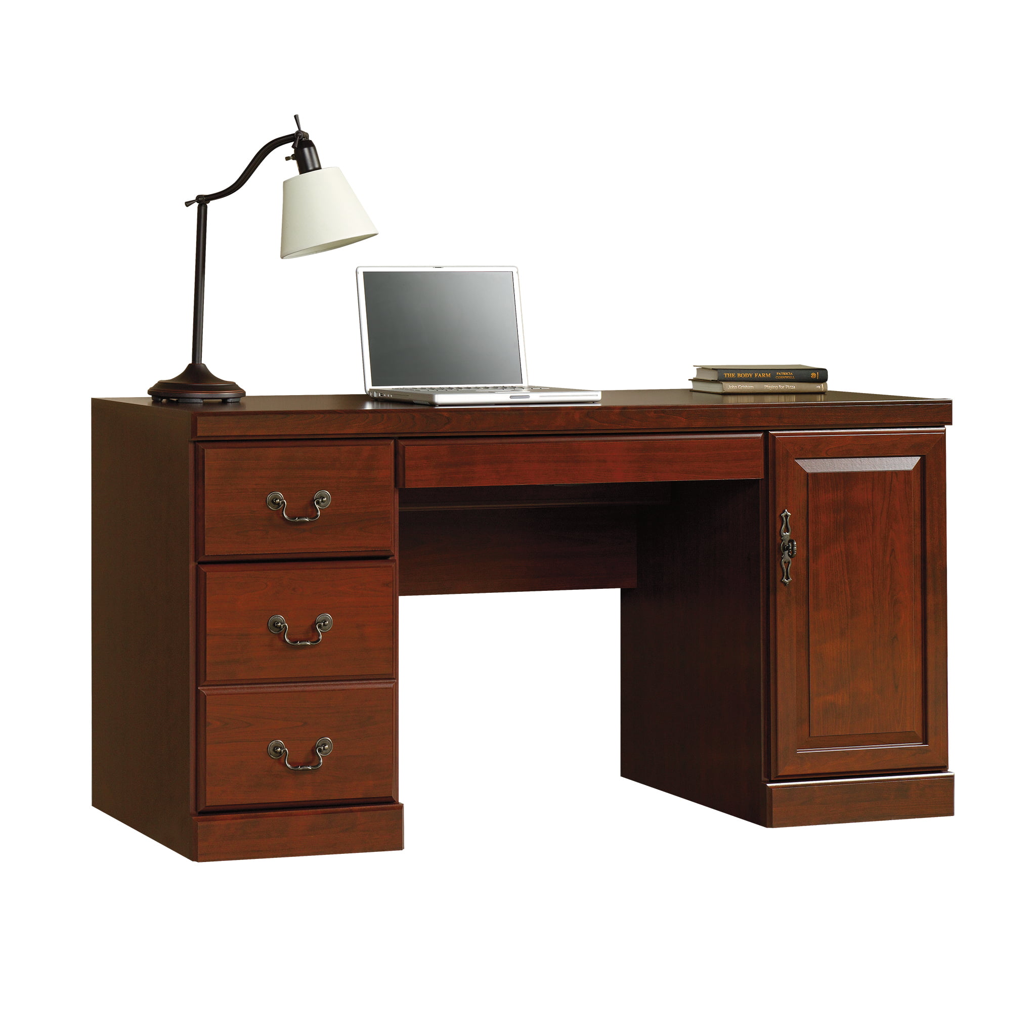 Sauder Heritage Hill Computer Credenza Desk. Classic Cherry Finish