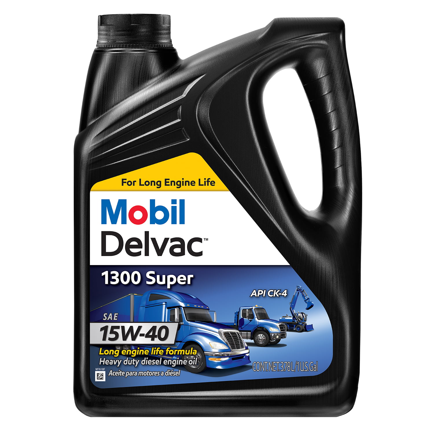 Mobil Delvac 1300 Super Heavy Duty Synthetic Blend Diesel Engine Oil 15W-40. 1 Gal (4 pack)