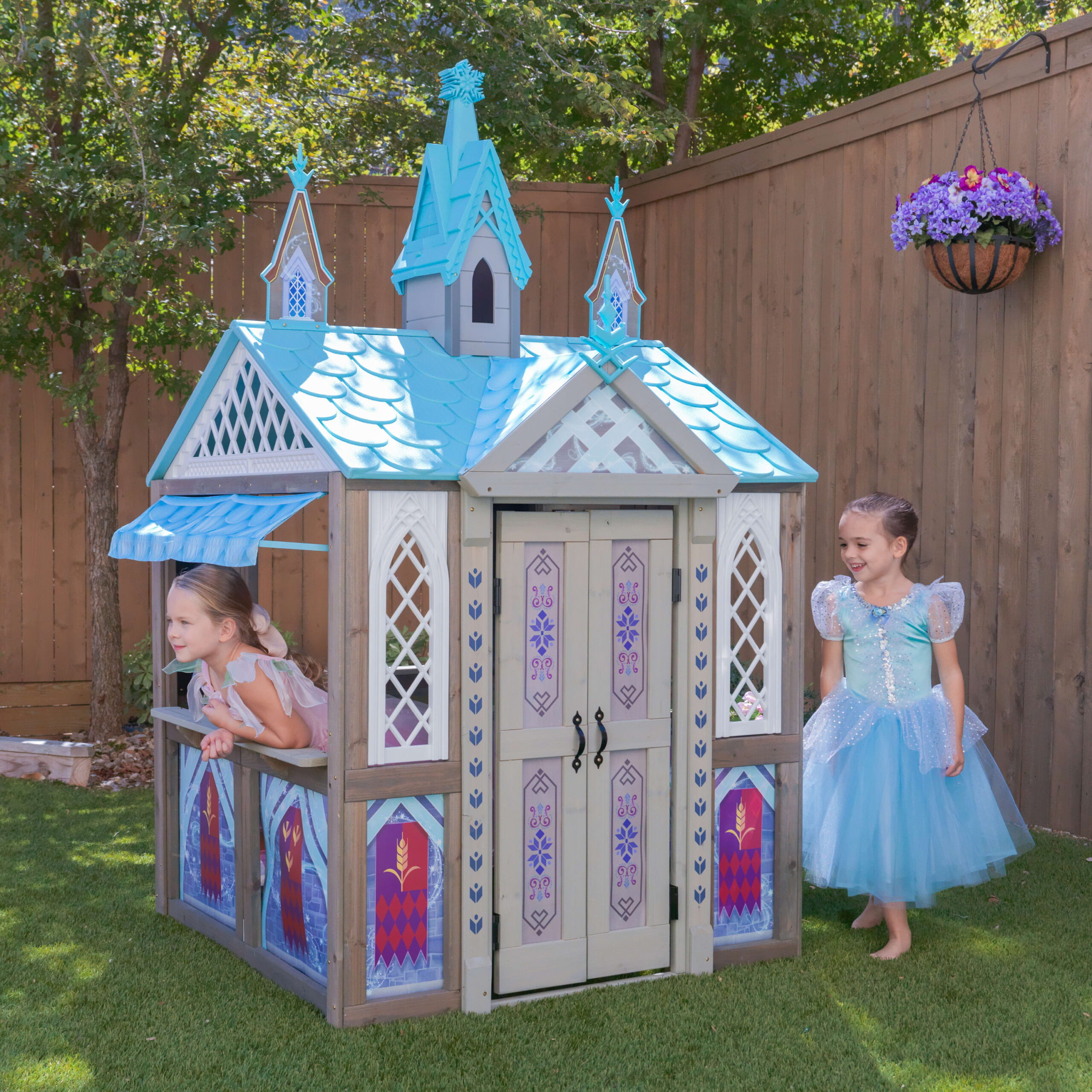 KidKraft Disney® Frozen Arendelle  Wooden Playhouse. Children-s Outdoor Play