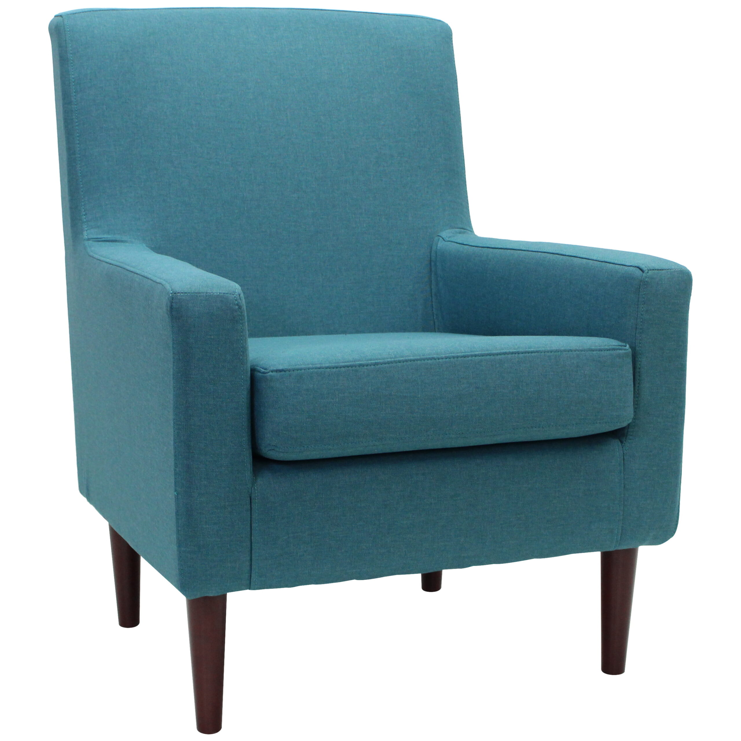 Mainstays Kinley Lounge Arm Chair. Teal Polyester Fabric