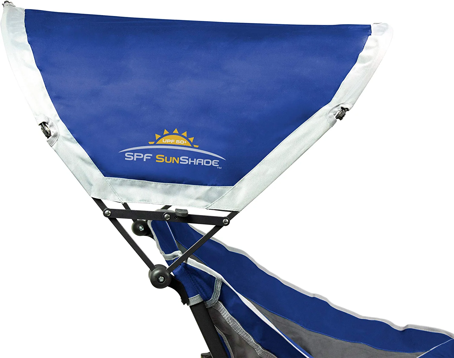 GCI Outdoor Pod Rocker With SunShade Camp Chair. Royal