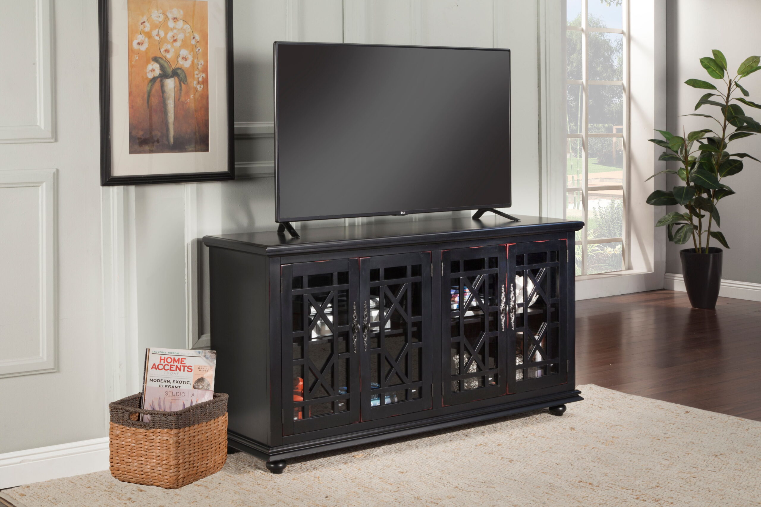 Martin Svensson Home Cassandra 63 in. TV Stand - Antique Black