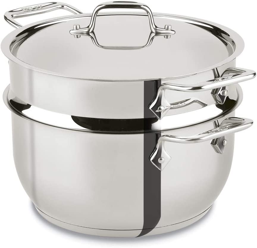 All-Clad Specialty Stainless Steel 3 Piece Cookware Set with Lid 5 Quart Induction Pots and Pans